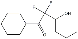 1-Cyclohexyl-2,2-difluoro-3-hydroxy-1-hexanone Struktur