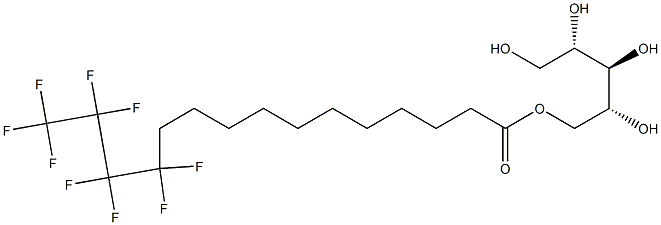 5-O-(12,12,13,13,14,14,15,15,15-Nonafluoropentadecanoyl)xylitol Struktur