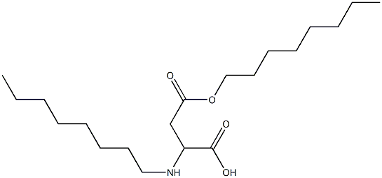 2-Octylamino-3-(octyloxycarbonyl)propionic acid Struktur