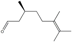 [S,(-)]-3,6,7-Trimethyl-6-octenal Struktur