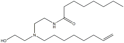 N-[2-[N-(2-Hydroxyethyl)-N-(7-octenyl)amino]ethyl]octanamide Struktur