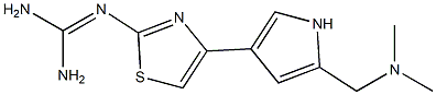 N-(Diaminomethylene)-4-[2-(dimethylaminomethyl)-1H-pyrrole-4-yl]thiazole-2-amine Struktur