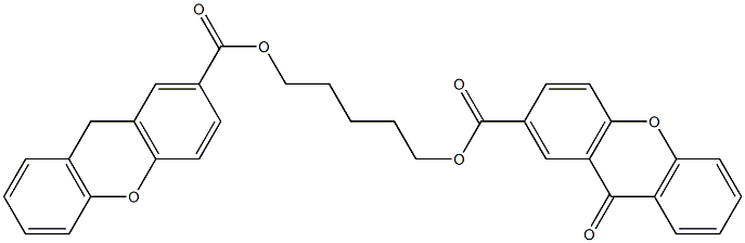 9-Oxo[2,2'-[pentamethylenebis(oxycarbonyl)]bis[9H-xanthene]] Struktur