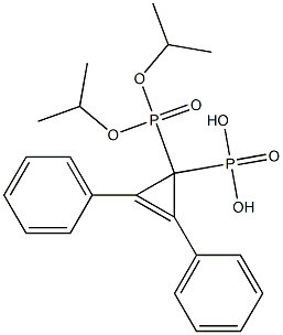 (2,3-Diphenyl-2-cyclopropene-1,1-diyl)bis(phosphonic acid diisopropyl) ester Struktur