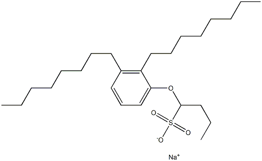 1-(2,3-Dioctylphenoxy)butane-1-sulfonic acid sodium salt Struktur