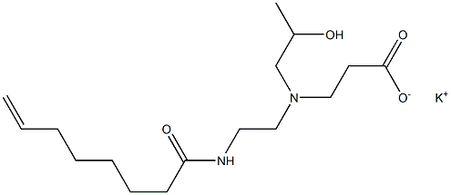 3-[N-(2-Hydroxypropyl)-N-[2-(7-octenoylamino)ethyl]amino]propionic acid potassium salt Struktur