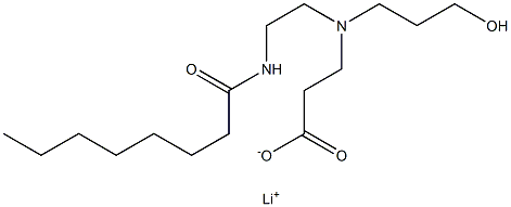 3-[N-(3-Hydroxypropyl)-N-[2-(octanoylamino)ethyl]amino]propionic acid lithium salt Struktur