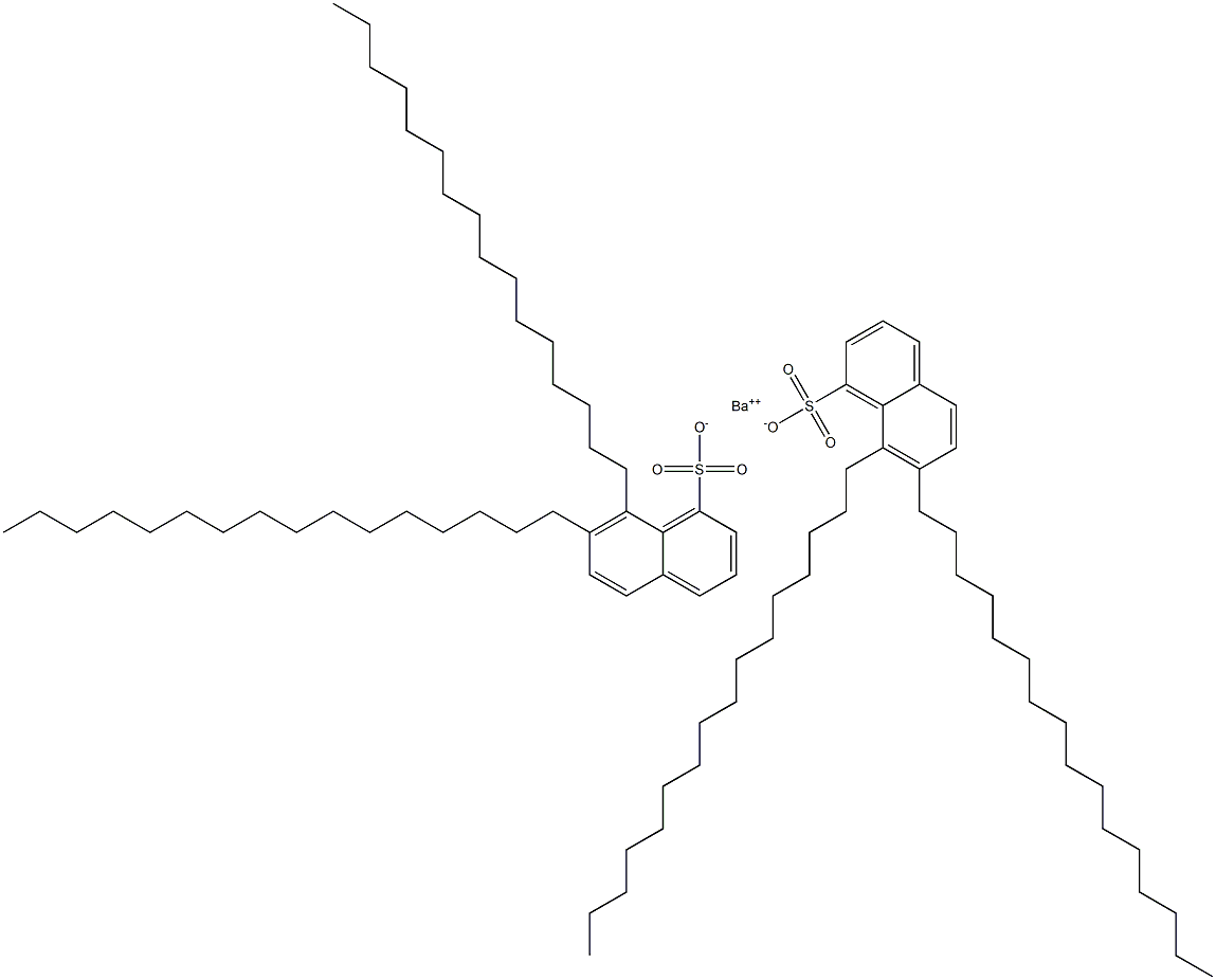 Bis(7,8-dihexadecyl-1-naphthalenesulfonic acid)barium salt Struktur