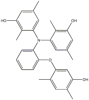 N,N-Bis(3-hydroxy-2,5-dimethylphenyl)-2-(5-hydroxy-2,4-dimethylphenoxy)benzenamine Struktur