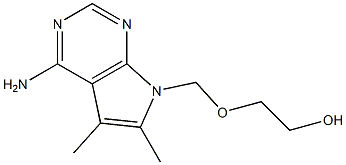 2-[[4-Amino-5,6-dimethyl-7H-pyrrolo[2,3-d]pyrimidin-7-yl]methoxy]ethanol Struktur