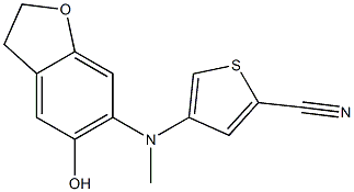 4-[[(2,3-Dihydro-5-hydroxybenzofuran)-6-yl]methylamino]thiophene-2-carbonitrile Struktur