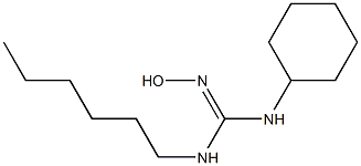 1-Cyclohexyl-3-hexyl-2-hydroxyguanidine Struktur