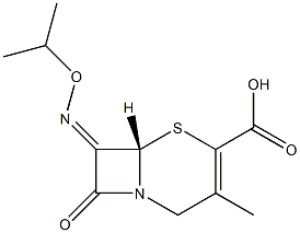 7-[(Z)-(Isopropyloxy)imino]-3-methylcepham-3-ene-4-carboxylic acid Struktur