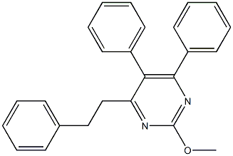 2-Methoxy-4-phenethyl-5,6-diphenylpyrimidine Struktur