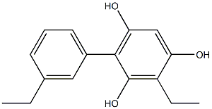 2-Ethyl-4-(3-ethylphenyl)benzene-1,3,5-triol Struktur