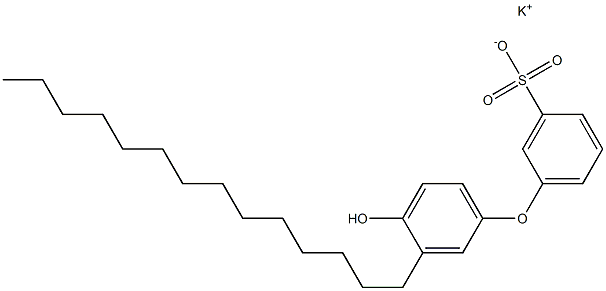 4'-Hydroxy-3'-tetradecyl[oxybisbenzene]-3-sulfonic acid potassium salt Struktur