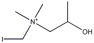 N-Iodomethyl-N,N-dimethyl-2-hydroxypropan-1-aminium Struktur