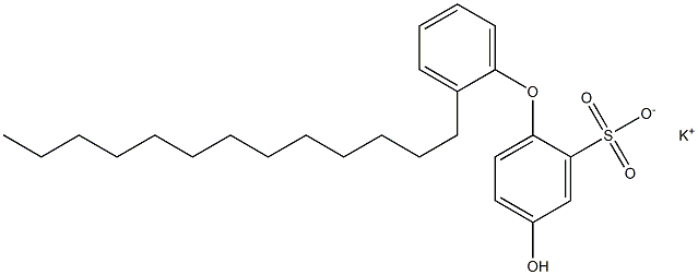 4-Hydroxy-2'-tridecyl[oxybisbenzene]-2-sulfonic acid potassium salt Struktur