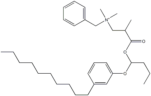 N,N-Dimethyl-N-benzyl-N-[2-[[1-(3-decylphenyloxy)butyl]oxycarbonyl]propyl]aminium Struktur