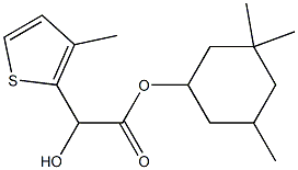 2-(3-Methyl-2-thienyl)glycolic acid 3,3,5-trimethylcyclohexyl ester Struktur