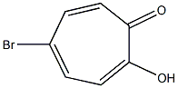 2-Hydroxy-5-bromo-2,4,6-cycloheptatriene-1-one Struktur