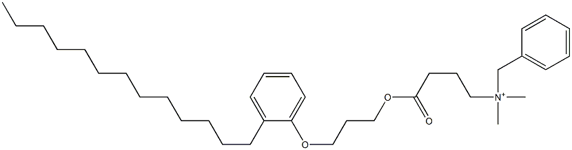 N,N-Dimethyl-N-benzyl-N-[3-[[3-(2-tridecylphenyloxy)propyl]oxycarbonyl]propyl]aminium Struktur