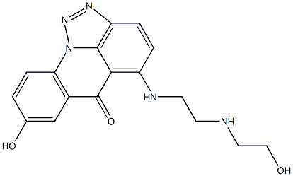 5-[2-(2-Hydroxyethylamino)ethylamino]-8-hydroxy-6H-[1,2,3]triazolo[4,5,1-de]acridin-6-one Struktur