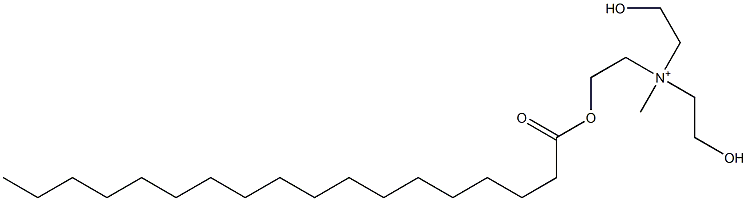 N,N-Bis(2-hydroxyethyl)-N-methyl-2-[(1-oxooctadecyl)oxy]ethanaminium Struktur