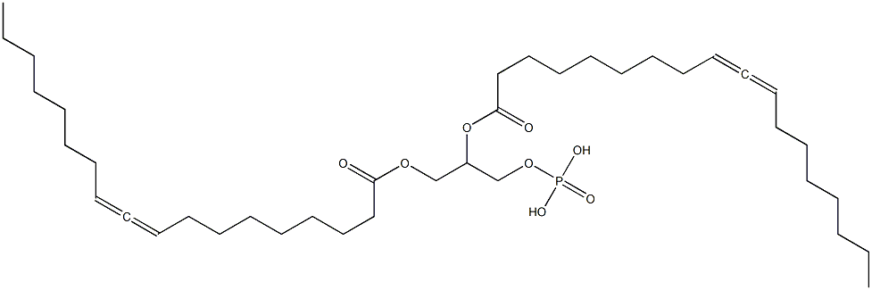 1-O-(1-Oxo-9,10-octadecadien-1-yl)-2-O-(1-oxo-9,10-octadecadien-1-yl)-glycerol-3-phosphoric acid Struktur