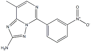 2-Amino-5-[3-nitrophenyl]-8-methyl[1,2,4]triazolo[1,5-c]pyrimidine Struktur