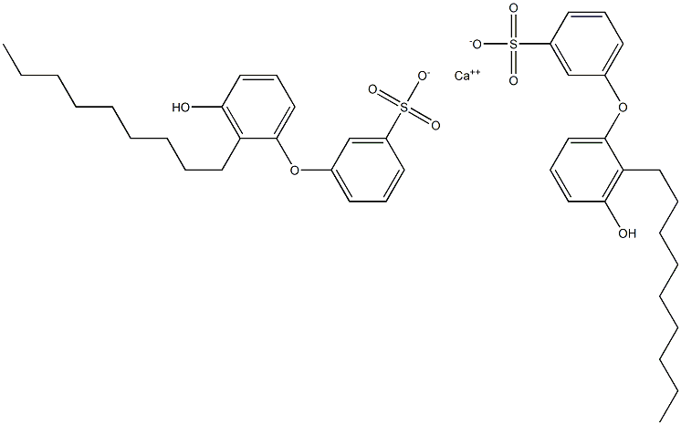 Bis(3'-hydroxy-2'-nonyl[oxybisbenzene]-3-sulfonic acid)calcium salt Struktur