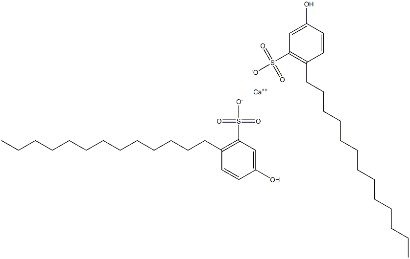 Bis(3-hydroxy-6-tridecylbenzenesulfonic acid)calcium salt Struktur