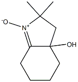 2,2-Dimethyl-3,3a,4,5,6,7-hexahydro-3a-hydroxy-2H-indole 1-oxide Struktur