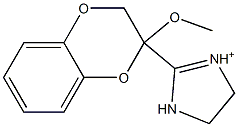 2-[(2,3-Dihydro-2-methoxy-1,4-benzodioxin)-2-yl]-4,5-dihydroimidazolium Struktur