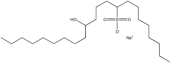 13-Hydroxydocosane-9-sulfonic acid sodium salt Struktur