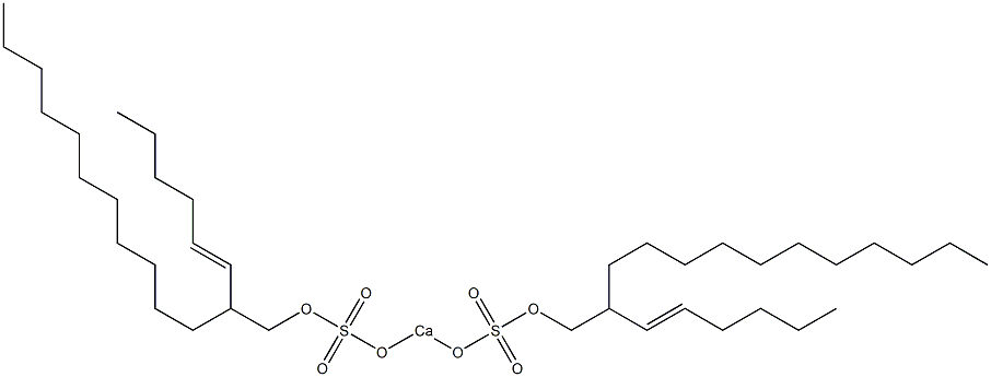 Bis[2-(1-hexenyl)tridecyloxysulfonyloxy]calcium Struktur