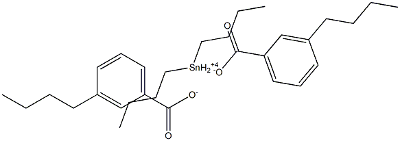 Bis(3-butylbenzoic acid)dibutyltin(IV) salt Struktur