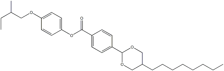 4-(5-Octyl-1,3-dioxan-2-yl)benzoic acid 4-(2-methylbutoxy)phenyl ester Struktur