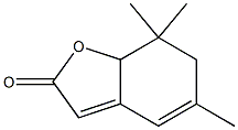 6,7-Dihydro-5,7,7-trimethylbenzofuran-2(7aH)-one Struktur