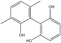 3',6'-Dimethyl-1,1'-biphenyl-2,2',6-triol Struktur