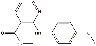 2-(p-Methoxyanilino)-N-methylnicotinamide Struktur