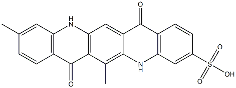 5,7,12,14-Tetrahydro-6,10-dimethyl-7,14-dioxoquino[2,3-b]acridine-3-sulfonic acid Struktur