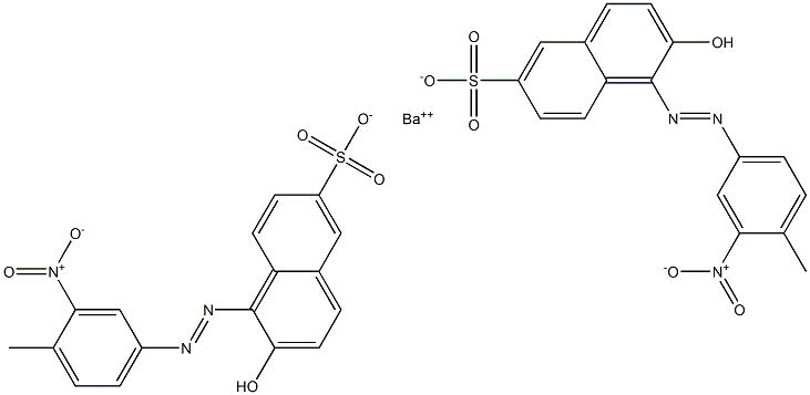 Bis[1-[(4-methyl-3-nitrophenyl)azo]-2-hydroxy-6-naphthalenesulfonic acid]barium salt Struktur