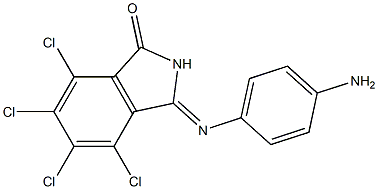 4,5,6,7-Tetrachloro-3-(4-aminophenylimino)isoindolin-1-one Struktur