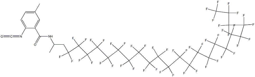 2-Isocyanato-5-methyl-N-[2-(heptatetracontafluorotricosyl)-1-methylethyl]benzamide Struktur