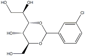 3-O,5-O-(3-Chlorobenzylidene)-L-glucitol Struktur