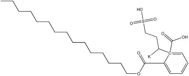 Phthalic acid 1-pentadecyl 2-(1-potassiosulfopropyl) ester Struktur