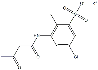 3-(Acetoacetylamino)-5-chloro-2-methylbenzenesulfonic acid potassium salt Struktur