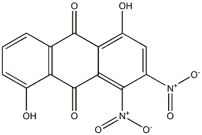 1,5-Dihydroxy-3,4-dinitroanthraquinone Struktur