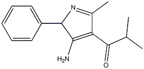 1-(4-Amino-2-methyl-5-phenyl-5H-pyrrol-3-yl)-2-methyl-1-propanone Struktur